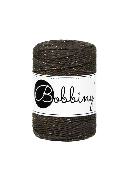 Makramē virve 3PLY - Golden Espresso